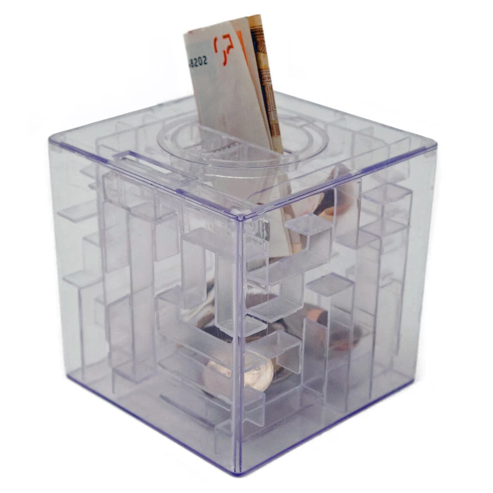 Spardose 3D-Kugel-Labyrinth Rätsel Sparschwein Geldlabyrinth Gelddose Sparbüchse - Bild 2 von 4