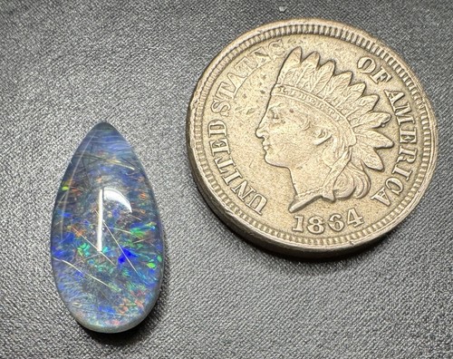 Naturel Véritable Boulder Australienne Opale Ovale Cabochon 4.00Cts
