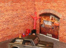 1/10 Scale RC Crawler Garage Rustic Brick SIDE Wall Sticker Decal Display 24x24