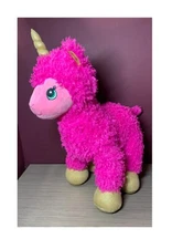 2019 BUILD A BEAR LLAMACORN WITH GLITTERY GOLD UNICORN HORN PLUSH/STUFFED ANIMAL
