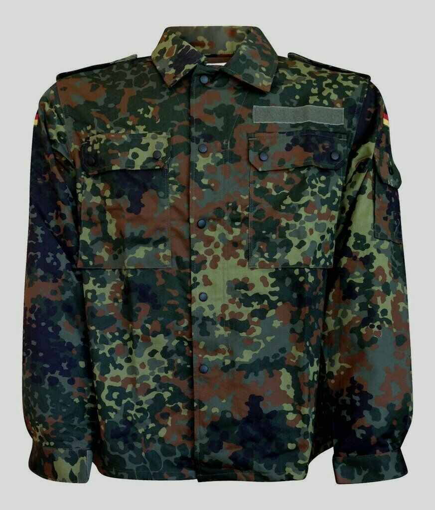 NEW GERMAN ARMY ISSUE FLECKTARN FLECK CAMOUFLAGE SHIRT/JACKET SIZE