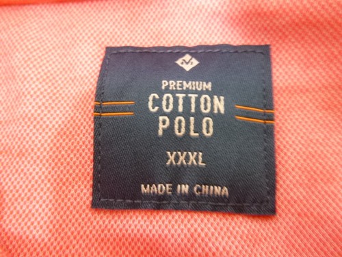 Members Mark-Mens Golf Polo Shirt-3XL XXXL Tall-Pink/Peach-Casual Short Sleeve - Picture 7 of 7