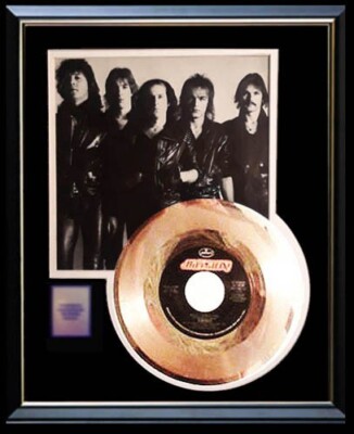 SCORPIONS STILL LOVING YOU 45 RPM GOLD RECORD RARE NON RIAA AWARD