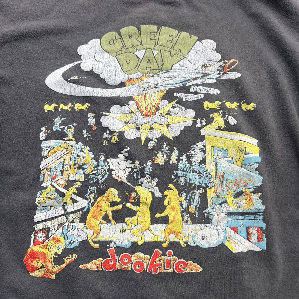 Green Day толстовка размер M взрослых Dookie американский рок группы пуловер черный - Изображение 2 из 4