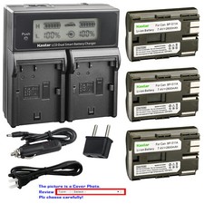 Kastar Battery LCD Dual Fast Charger for Canon BP-511 CB-5L EOS D30 EOS D60