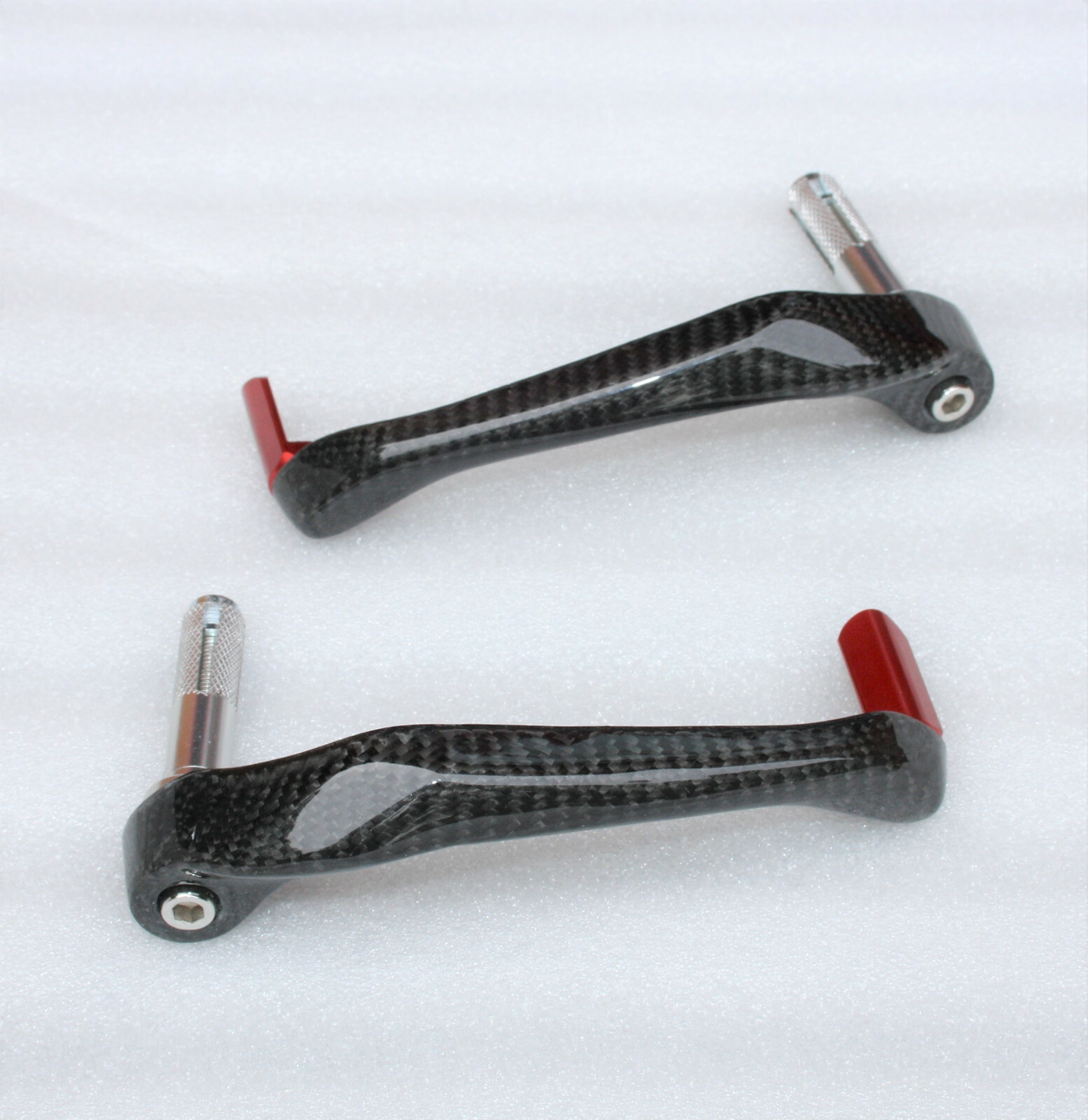 Protection levier moto rouge carbone pour R1 R6 GSXR ZX10R CBR