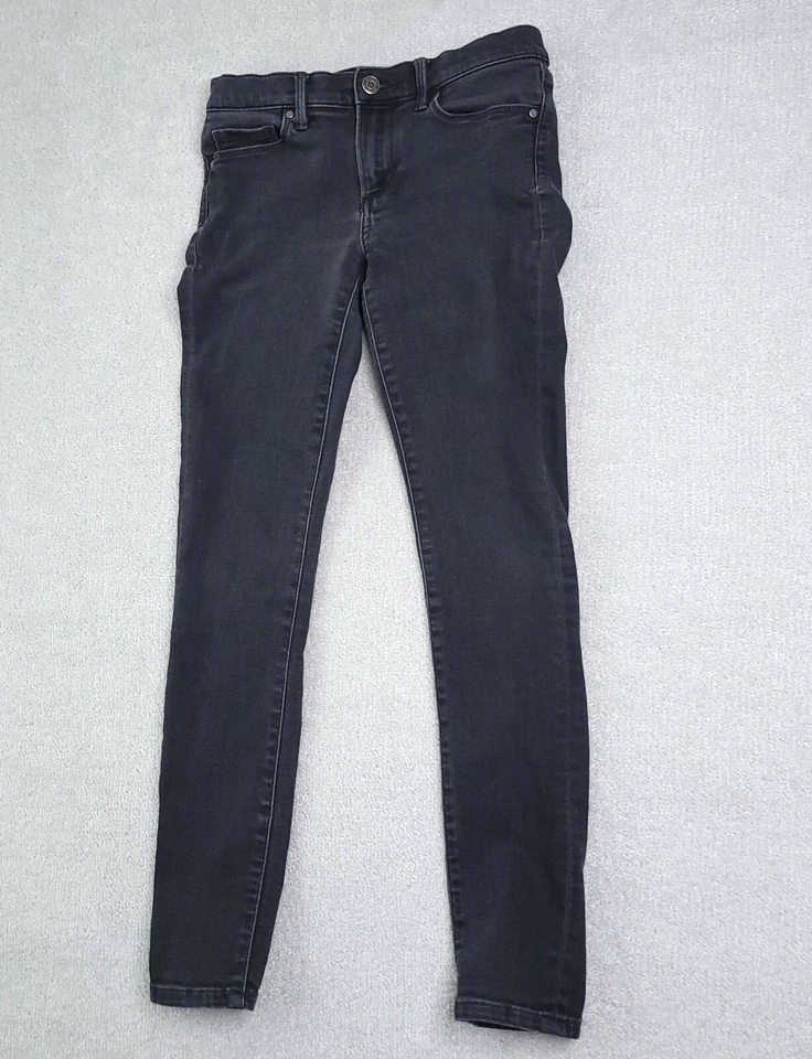 Banana Republic Skinny Ankle Jeans Women's 26p Petites Black - Image 2 of 4