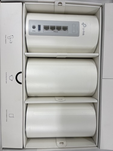 TP-Link Deco BE11000 WIFI 7 Tri-Band Whole Home Mesh System 3-Pack - White NEW - Afbeelding 4 van 7