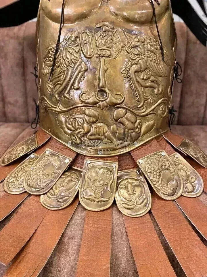 Armadura de águila grande de latón medieval de 18 calibres coraza romana recreación pechuga Foto 2 de 4