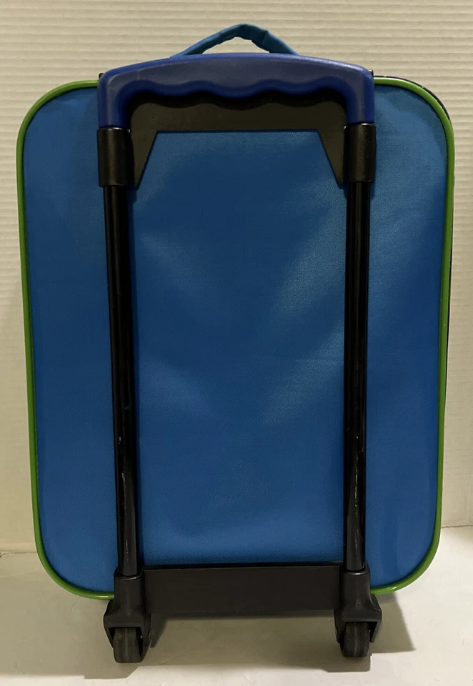 Maleta con ruedas para niños Disney Mickey azul y verde Disney World Trip Travel Foto 3 de 4