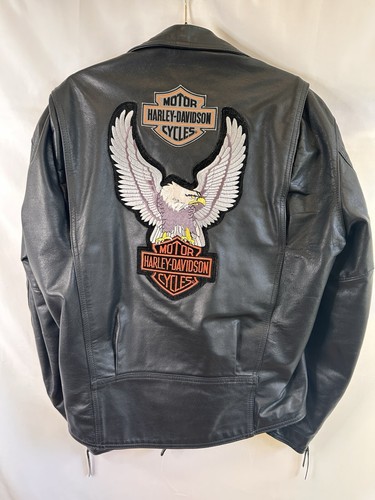 Chaqueta de cuero de motociclista Harley Davidson de colección EE. UU. L ASO Negan Walking Dead Eagle - Imagen 5 de 19
