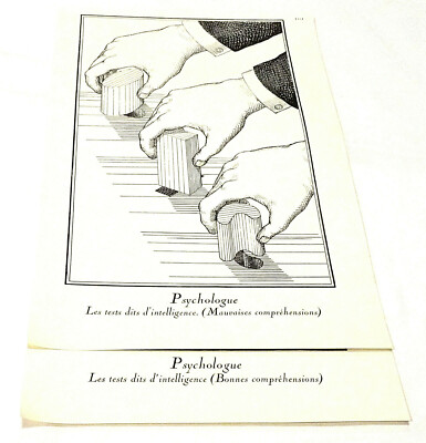 Alte Stiche Psychologe zur Auswahl aus Diderots Buch 1971