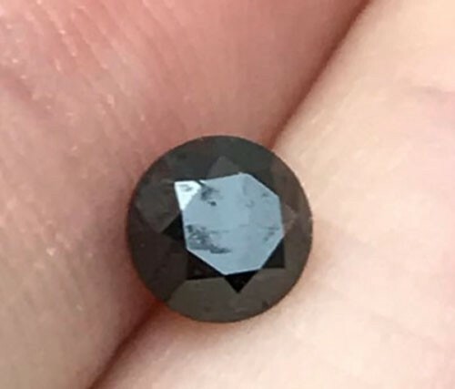 Brilliant Cut 7 mm Round Black Cubic Zirconia Loose Stone 1 PCS Lot For Pendant