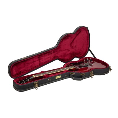 Étui Rigide Bois Sculpté Pour Guitare Classique 4/4 - Intérieur Velours Ivoire - Serrure