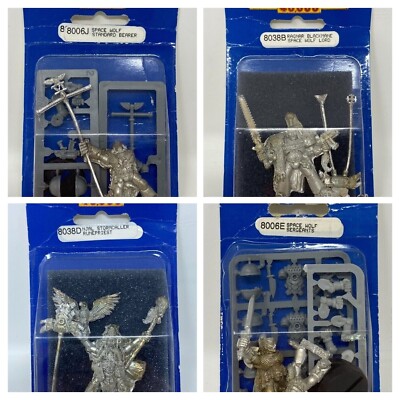 Games Workshop Warhammer 40K Blister Space Wolves NIB OOP (Blue w/ Yellow Logo)