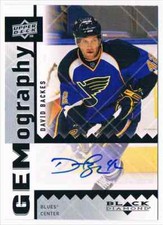 2009-10 BLACK DIAMOND GEMOGRAPHY DAVID BACKES AUTO ST LOUIS BLUES #GDB