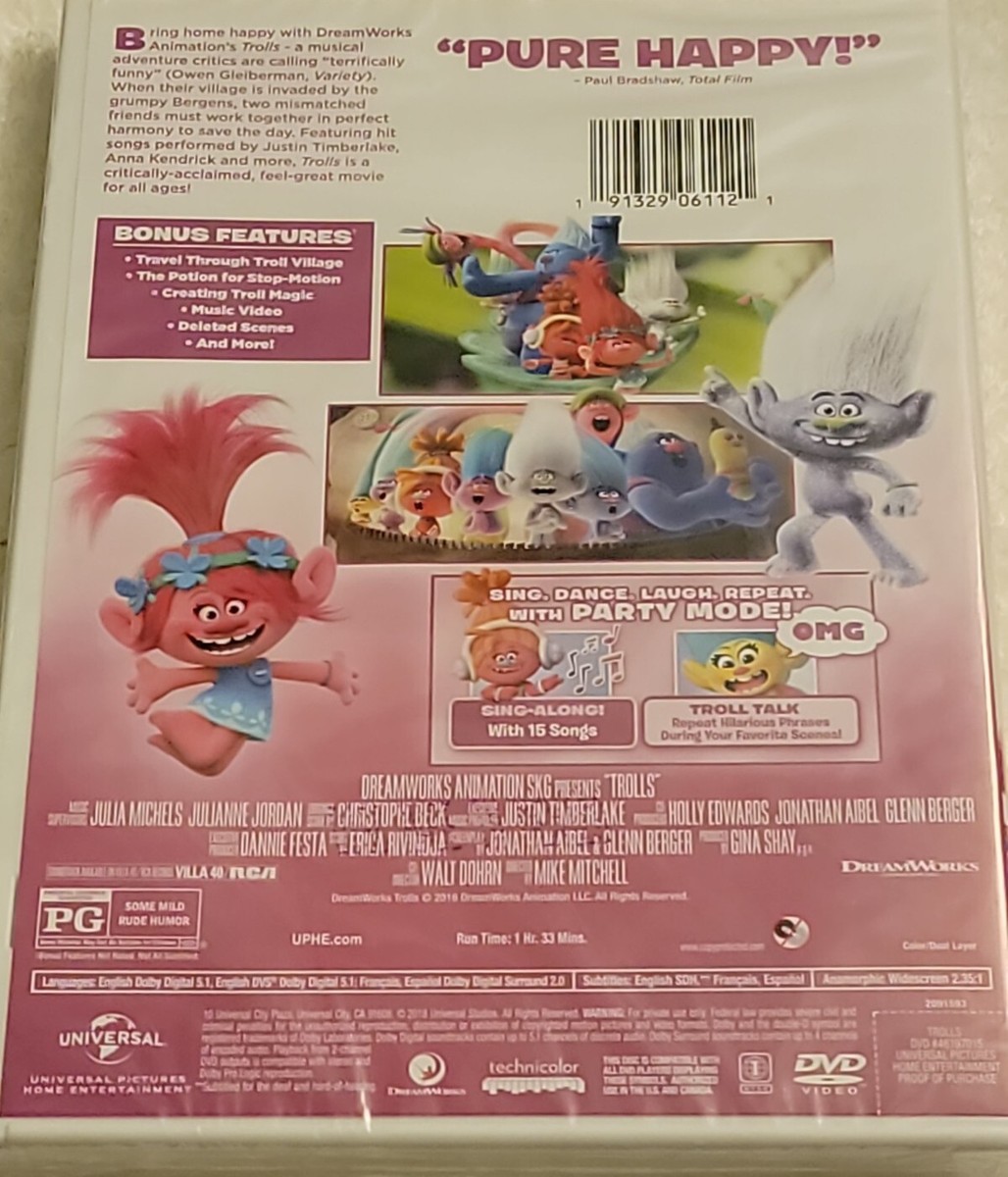Trolls DVD Anna Kendrick NEW 191329061121| eBay