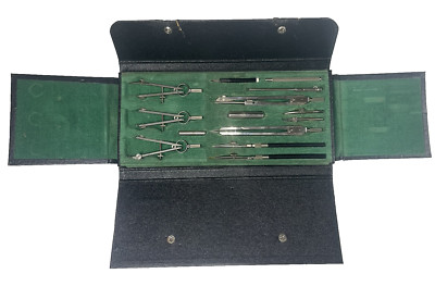 Vintage Drafting Tool Set German 14-piece w/case  1816 Architect Engineering