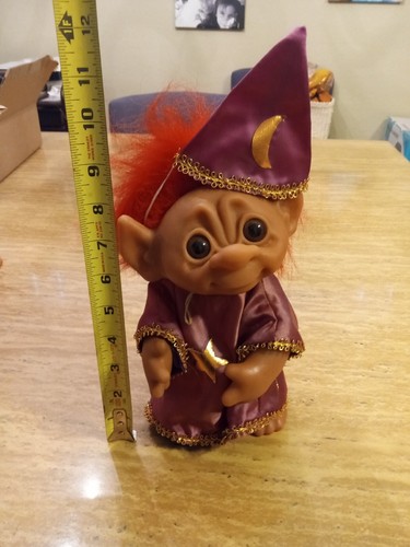 ❤️ 1977 DAM Magician Troll 9" Doll Rare Norfin Red Hair Denmark Ace Tico Russ - Picture 10 of 17