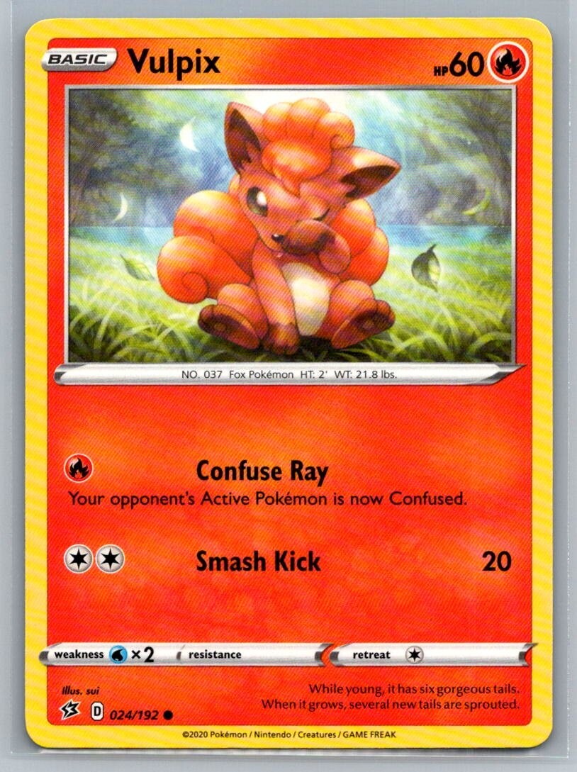 Vulpix 24/192 Rebel Clash Common Pokémon TCG 2020