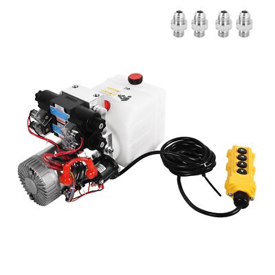 Hydraulic Power Unit Double Acting Hydraulic Pump 4.5 Quart Reservoir 12V DC