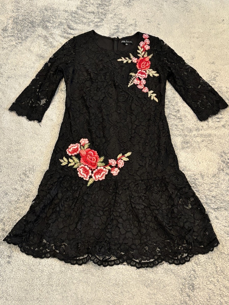 chinese dress ladies Black Angelic Lace Midi Dress
