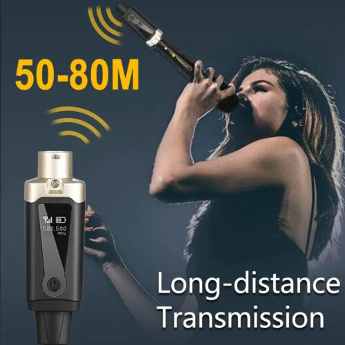 Drahtloses Mikrofonsystem XLR Mic Converter Adapter UHF Automatik Sender - Bild 4 von 8