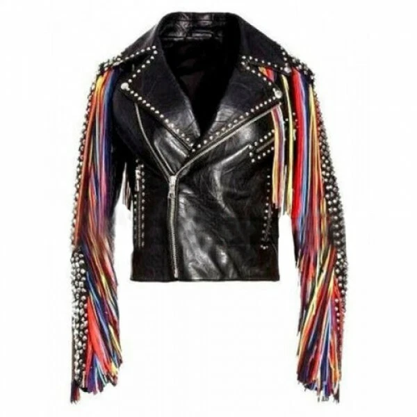 Alice and olivia fringe leather best sale jacket