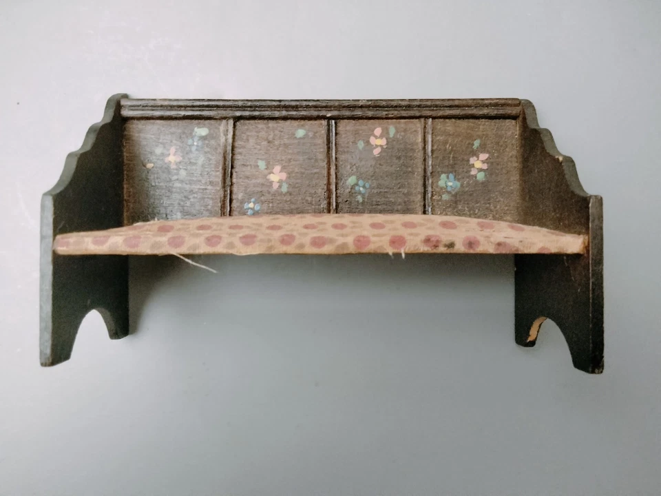 7 шт. винтажная расписанная вручную мебель для немецкого кукольного домика стулья скамья пианино стол - Изображение 3 из 4