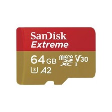 SanDisk Extreme 64 GB Class 10/UHS-I U3 V30 microSDXC SDSQXAH064GAN6MA