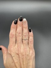 Beautiful Signed 925 Sterling Silver Dainty Small Heart  Ring I36