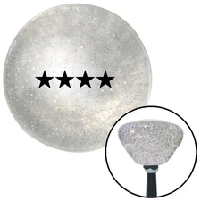 Black Admiral Clear Retro Metal Flake Shift Knob w/ M16x1.5 Insert Shifter Auto