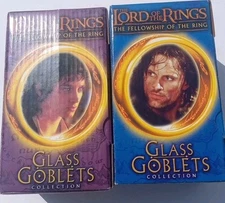 2001 Lord Of The Rings Strider The Ranger And Arwen The Elf Glass Goblets