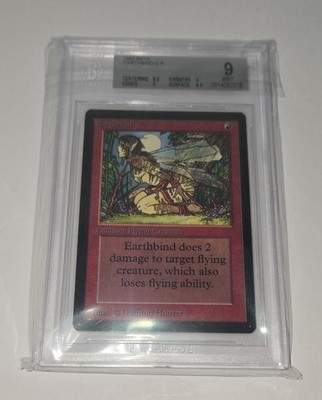 MTG BETA EARTHBIND BGS 9 SURFACE 9.5 CLASSIC BONDAGE ART HIGH GRADE MINT VINTAGE