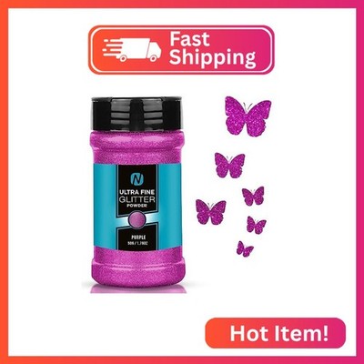 Glitter- Noverbee Purple Glitter, Fine Glitter- 50g Extra Fine Glitter. Great Re