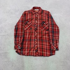 Dickies Western Shirt Checked Patterned, Pearl Snap Thick Overshirt Men's