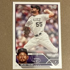 Topps 2023 Update Series Base Set Brad Hand Colorado Rockies #US155