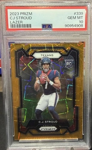 2023 Panini Prizm - Rookies C.J. Stroud #339 Lazer Prizm (RC) PSA 10 Texans