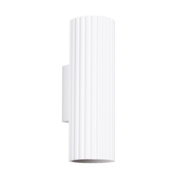 Applique aluminium blanc GU10 2 Karbon 20 avec double éclairage design
