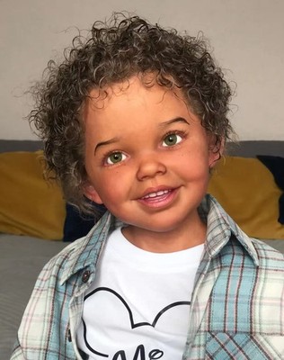 26/40inch Lifelike Reborn Doll Toddler Kits Hand-Rooted Curly Hair Painted Gifts