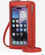 Phone Purse Crossbody Bags for Women Small Travel Wallet Touch Screen RFID Bloc