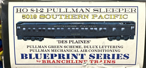 Branchline Trains Blueprint Series HW HO Kit 5019 8-1-2 Pullman Slpr Des Plaines - Picture 1 of 3