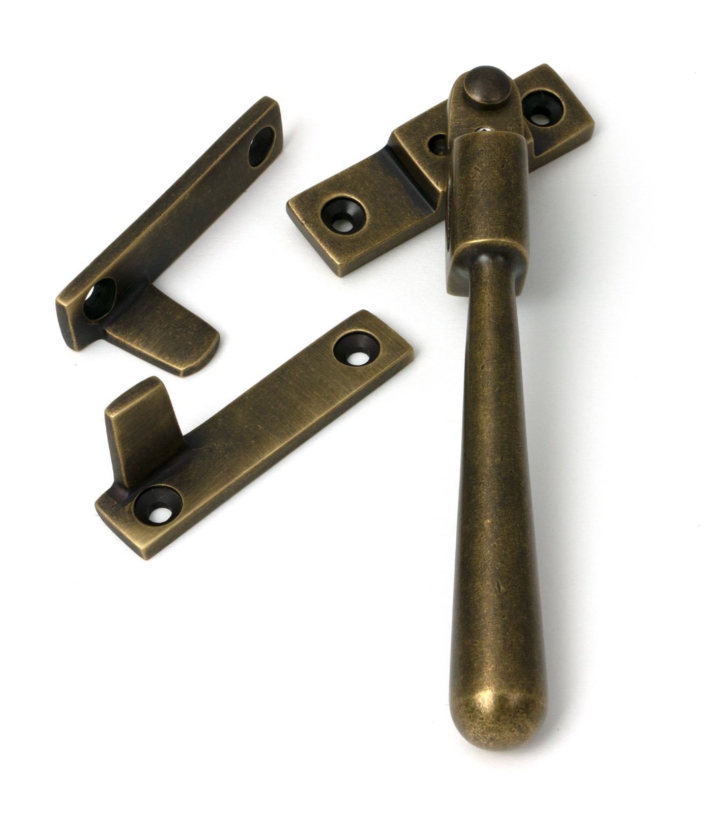 From The Anvil 52315 Burnished Brass Night-Vent Locking Newbury Fastener