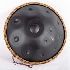 Tetra  Handpan BLACK D Kurd  12 / 10 notes 440/432 Hz 22' Stainless Steel GIFT