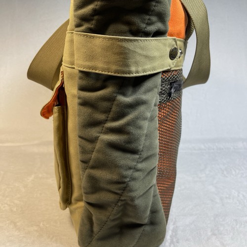 Filson Open Tote Bag Orange/Tan/Olive Pockets Mesh Double Strap Old Tag EUC - Picture 6 of 22