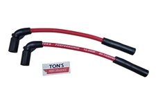 10MM Thick Red Spark Plug Wires For Coil Relocation Harley Sportster's (2007+)