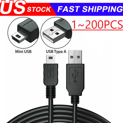 3FT Mini USB Data Sync Charger Charging Cable Cord SatNavs, Dash Cam Lot