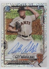 2021 Bowman Draft Chrome Pick Sparkle Refractor 18/71 Matt Mikulski Auto 0xh3