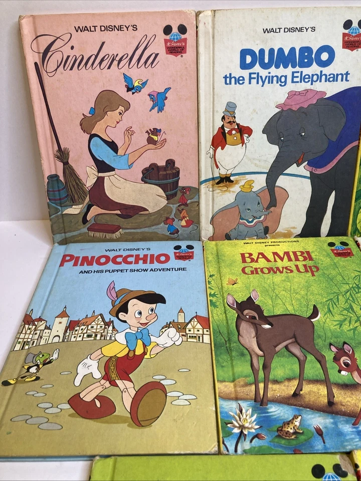 Lot of 8 Walt Disney Wonderful World of Reading Books HC Vintage Foto 2 de 4