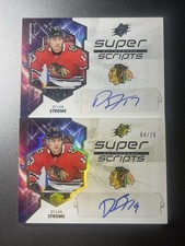 2019-20 SPX Dylan Strome Super Scripts Autograph GOLD FOIL /25 2 Card Lot #SS-DS